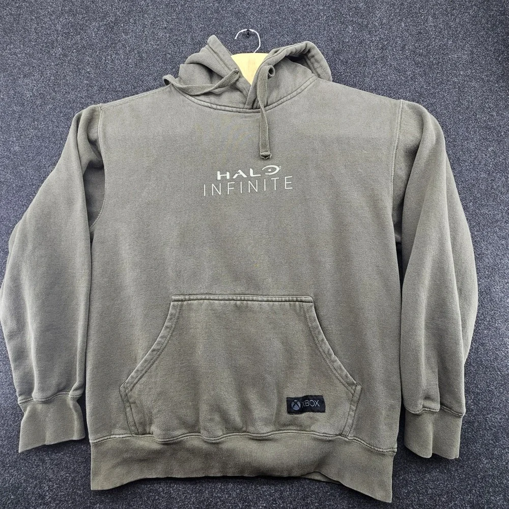 XBOX Hoodie Halo Infinite Olive green Xbox Gaming Console Hoodie Sm